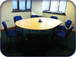 Our office meeting room suitable for small meetings and conferences